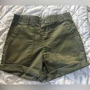 Olive Green Women's Shorts